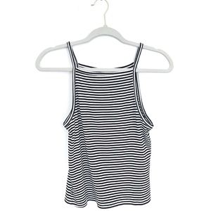 Mossimo Black & White Stripe Square Neckline Tank